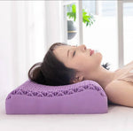Purple grid pillow