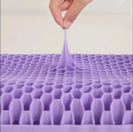 Purple grid pillow